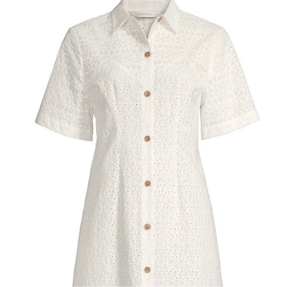 Rebecca Taylor White Eyelet Dress Size 10 - Picture 5 of 12